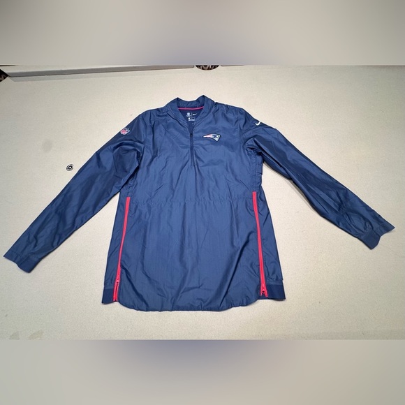 Nike NFL New England Patriots Onfield Apparel Navy Windbreaker - Picture 1 of 10